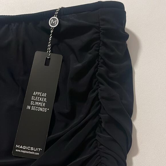 NEW Magicsuit Black Bathingsuit Skirted Bottoms Women's Size 12 NWT - Picture 4 of 10